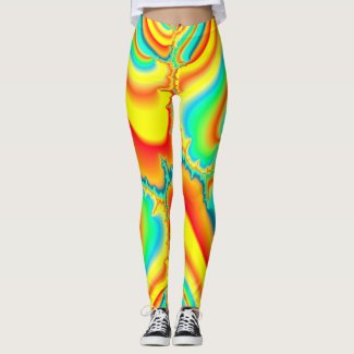 Psychedelic fractal colorful custom leggings