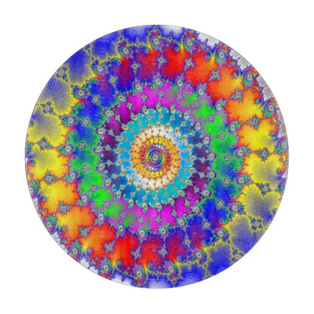 Psychedelic Fractal Cutting Board (Front)