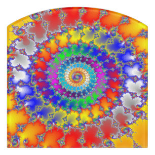Psychedelic Fractal Door Sign