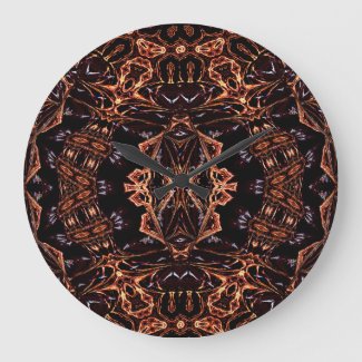 Psychedelic Fractal Flames Clock