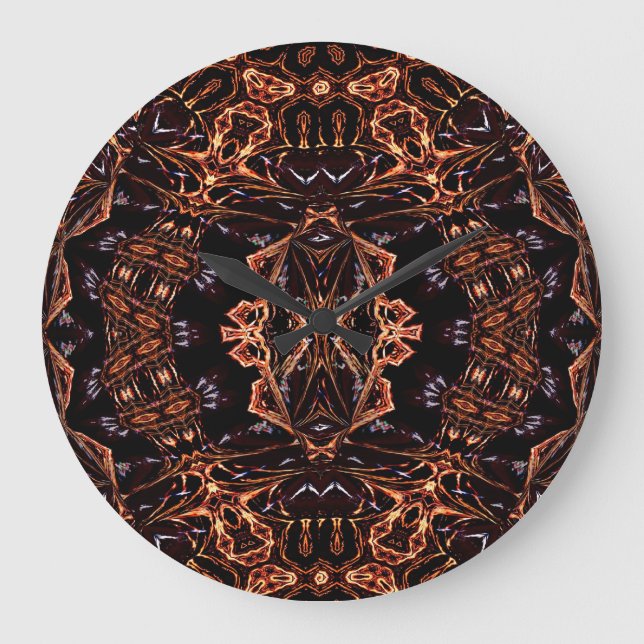 Psychedelic Fractal Flames Clock (Front)