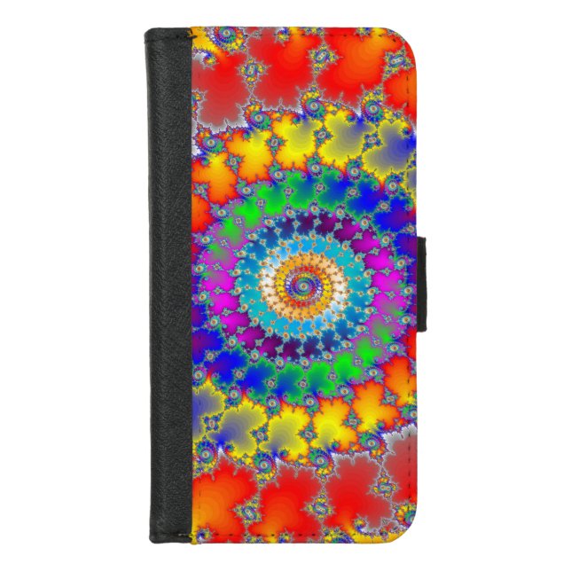 Psychedelic Fractal iPhone Wallet Case (Front)