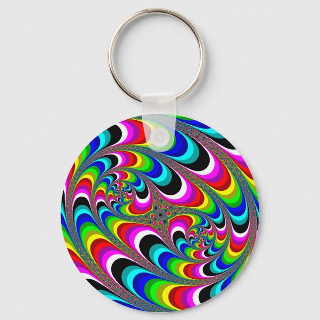 Psychedelic - Fractal Keychain (Front)