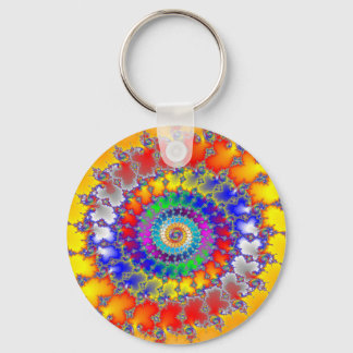 Psychedelic Fractal Keychain