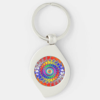 Psychedelic Fractal Keychain