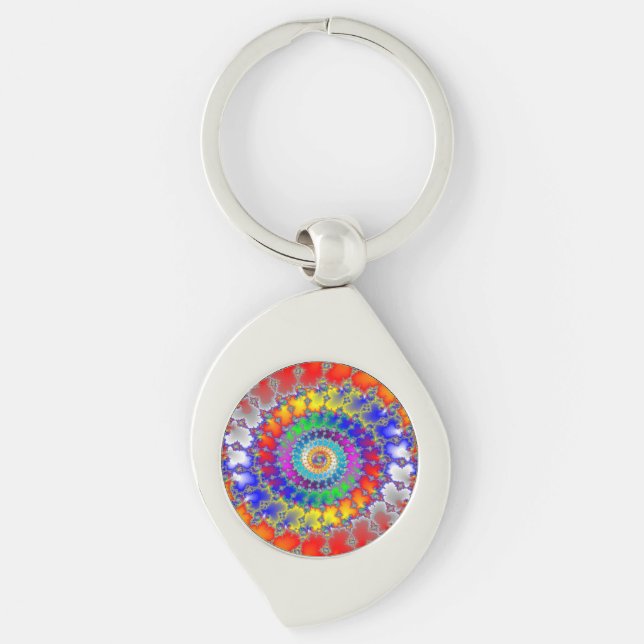 Psychedelic Fractal Keychain (Front)