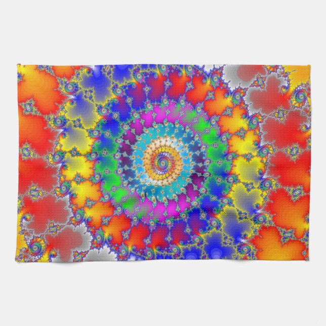 Psychedelic Fractal Kitchen Towel (Horizontal)