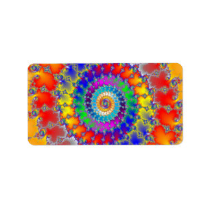 Psychedelic Fractal Label