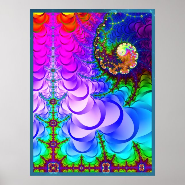 Psychedelic Fractal Land Poster (Front)