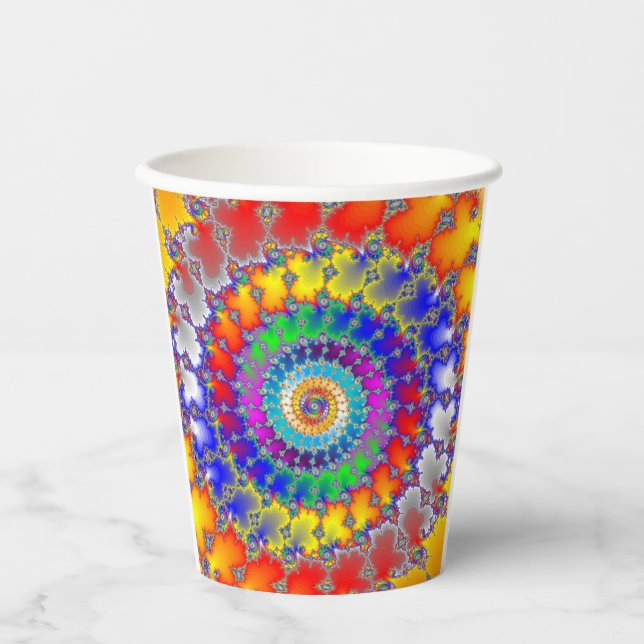 Psychedelic Fractal Paper Cups (Front)