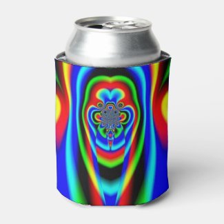 Psychedelic Fractal Rainbow Face Hippy Trippy