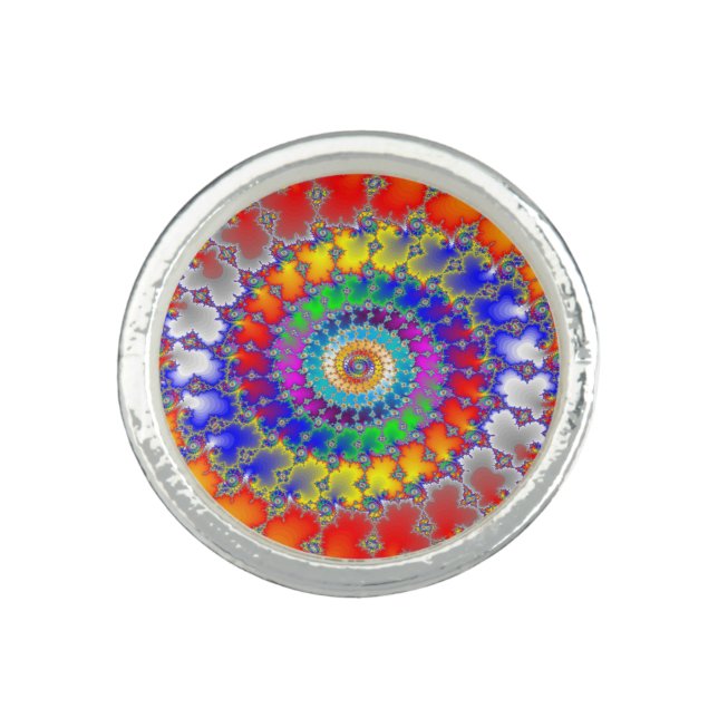 Psychedelic Fractal Ring (Front)