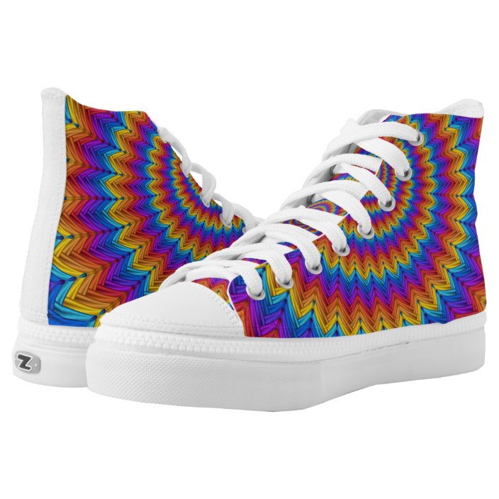 Psychedelic Fractal Spiral High Top Shoes Zazzle Com Psychedelic shoes design made after my psychedelic mood artwork! zazzle