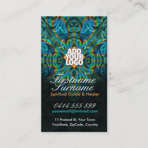 Psychedelic Fractal Spirit w/ Logo Business Cards