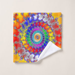 Psychedelic Fractal Wash Cloth