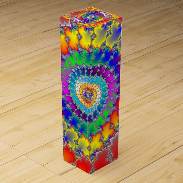 Psychedelic Fractal Wine Box (Front)