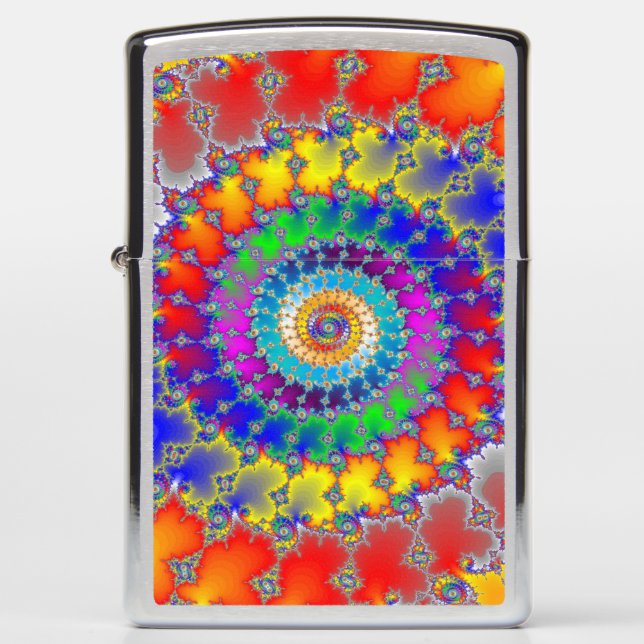 Psychedelic Fractal Zippo Lighter (Front)