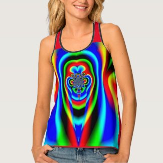 Psychedelic Freaky Fractal Colorful Alien Face