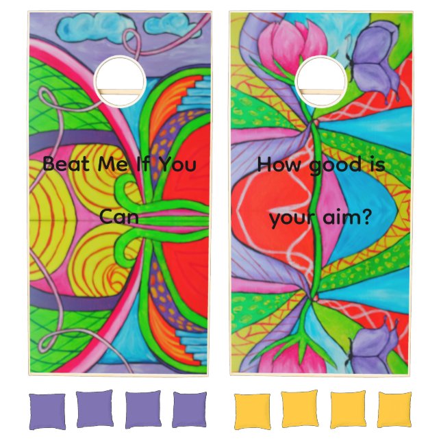 Psychedelic Fun Cornhole Set (Set)