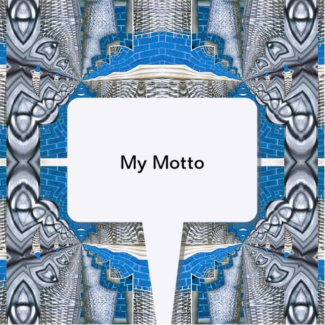 Psychedelic Fun Fractal Pattern & Text Cutout (Front)