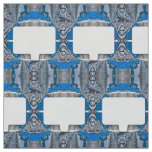 Psychedelic Fun Fractal Pattern &amp; Text Fabric