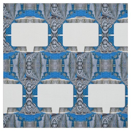 Psychedelic Fun Fractal Pattern & Text Fabric