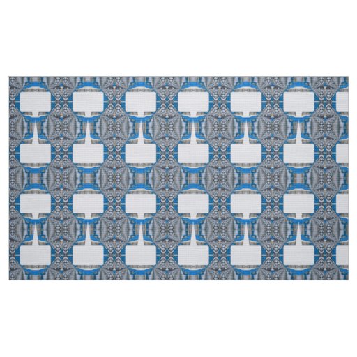 Psychedelic Fun Fractal Pattern & Text Fabric