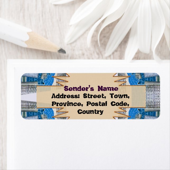 Psychedelic Fun Fractal Pattern & Text Label (Insitu)