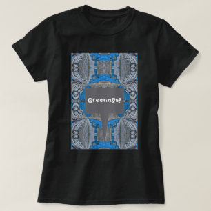 Psychedelic Fun Fractal Pattern & Text T-Shirt