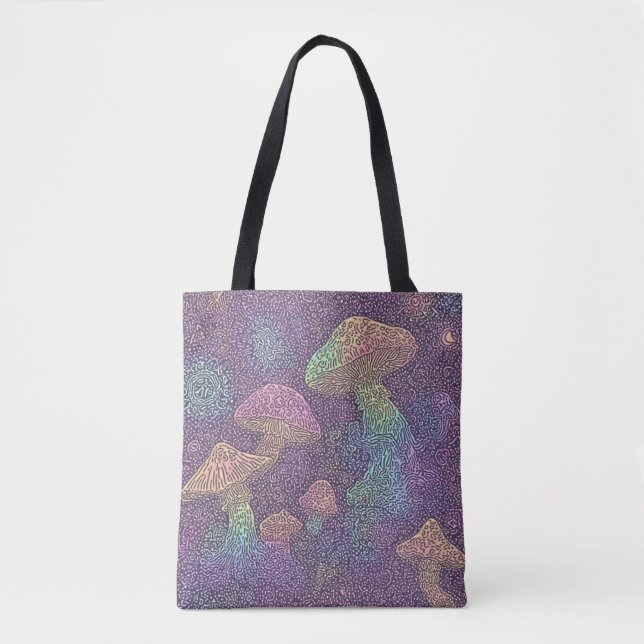 Psychedelic Fungi Galaxy - Tote Bag (Front)