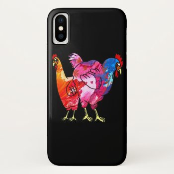 Psychedelic Funky Chicken Iphone Case by PugWiggles at Zazzle