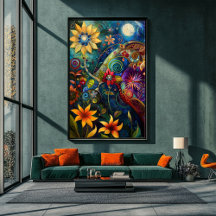Psychedelic Garden Party Wall Art