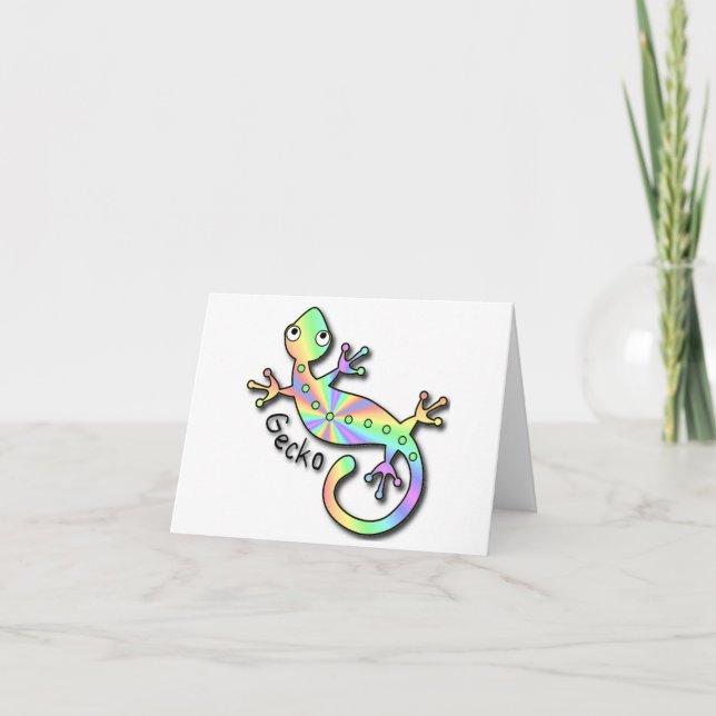 Psychedelic Gecko notecards (Front)
