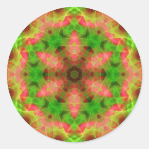 Psychedelic Geometric Fluro Weave Sticker