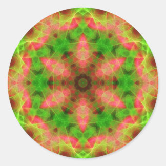 Psychedelic Geometric Fluro Weave Sticker