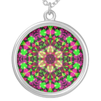 Psychedelic Geometric Mandala Necklace