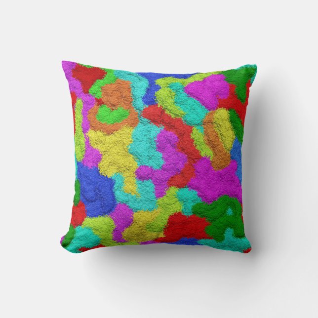 Psychedelic Glitter Pattern Pillow (Front)