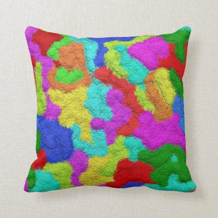 Psychedelic Glitter Pattern Pillow