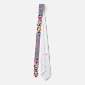 Psychedelic Glow Colourful Fashion Groovy Tie (Back)
