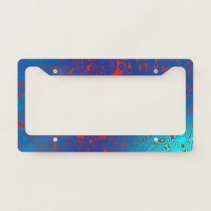 Psychedelic Glowing Camo License Plate Frame