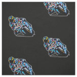 Psychedelic Glowing Racing Bike Motorcycle Rider Fabric