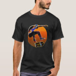 Psychedelic Glowing Skateboarder With Skateboard T-shirt at Zazzle