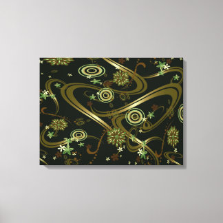 Psychedelic gold art Canvas Print