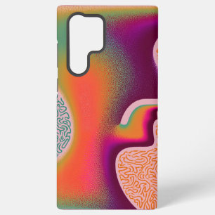 Psychedelic Grainy Gradient Aura Fluid MazePattern Samsung Galaxy S22 Ultra Case