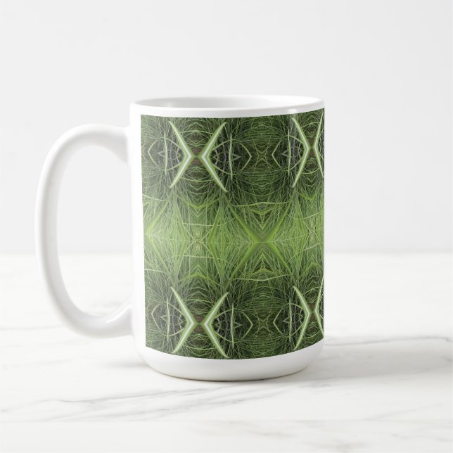 Psychedelic Grass Green Mug (Left)