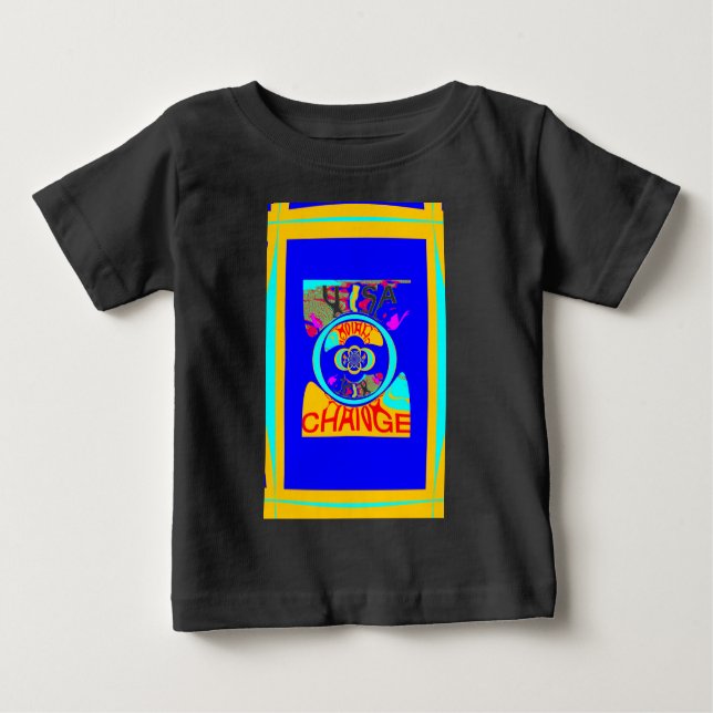Psychedelic Groove: Pop Art Abstract Energy Baby T-Shirt (Front)