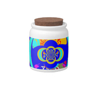 Psychedelic Groove: Pop Art Abstract Energy Candy Jar