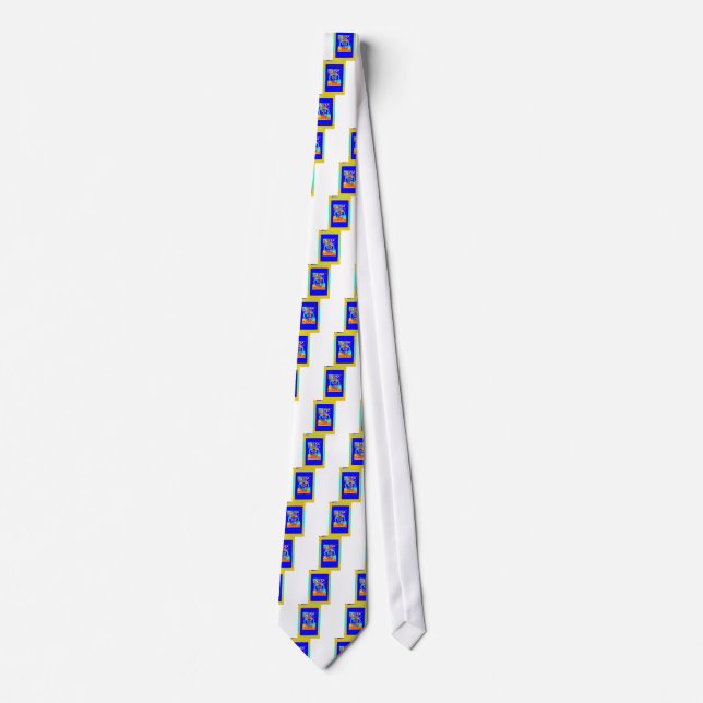 Psychedelic Groove: Pop Art Abstract Energy Neck Tie (Front)