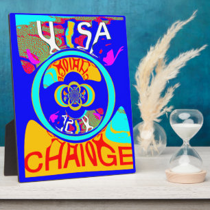 Psychedelic Groove: Pop Art Abstract Energy Plaque