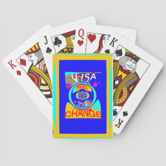 Psychedelic Groove: Pop Art Abstract Energy Poker Cards